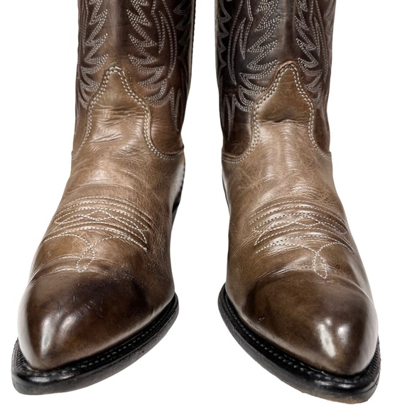 SOLD Imperial Gray Brown Leather Western Boot Made In USA Women 6 1/2 M - Picture 10 of 11